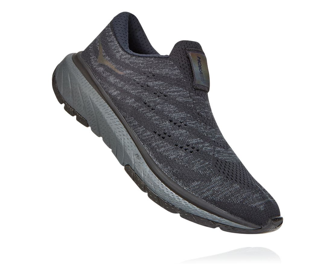 Hoka One One Cavu 3 Slip Damen Wanderschuhe Schwarz / Dunkel Grau | (DE-6521DHRVS)